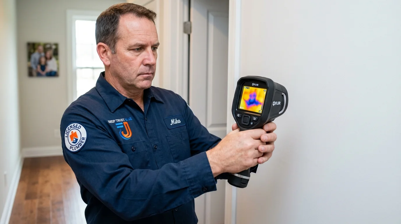 Thermal imaging leak detection by Johns Plumbing LLC in Farmingville